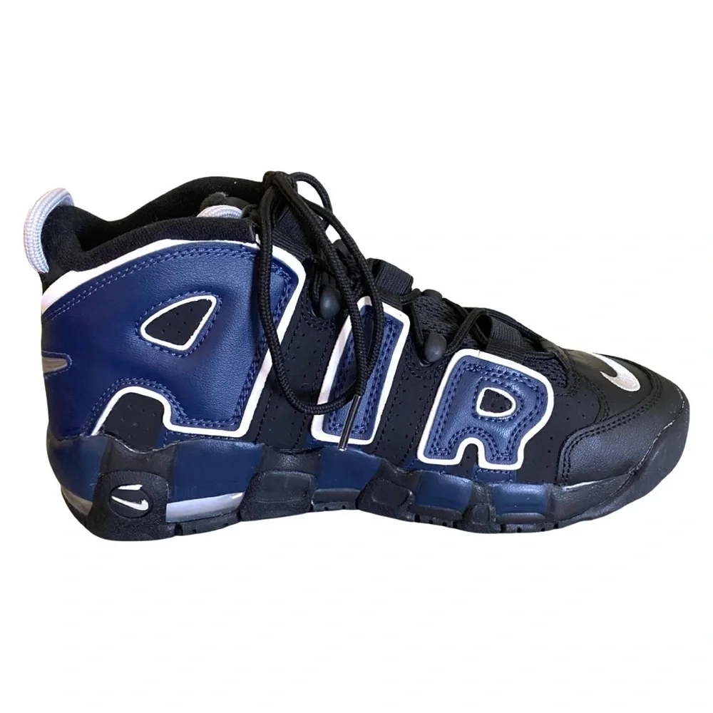 Nike Air More Uptempo Shoes 7 Youth Athletic Boys Basketball Black Red Blue New